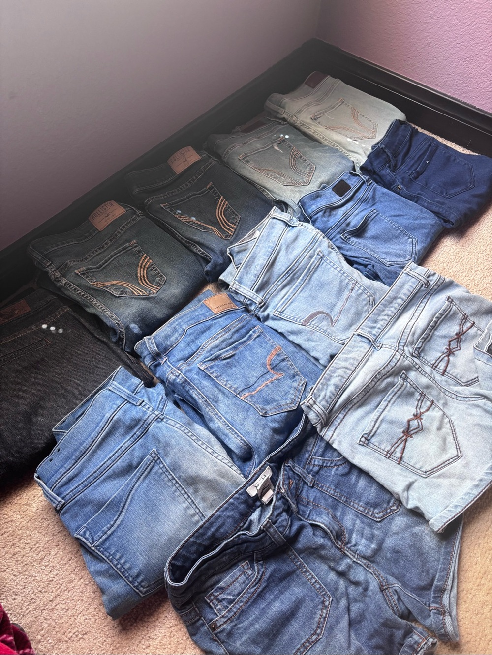 Bundle of women’s jeans and shorts